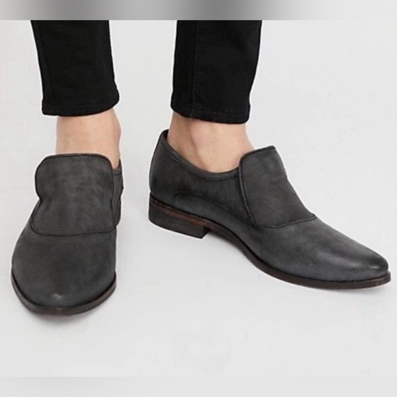 Free People Shoes - Free People Brady slip on black leather loafer, size 37 or women's 6.5